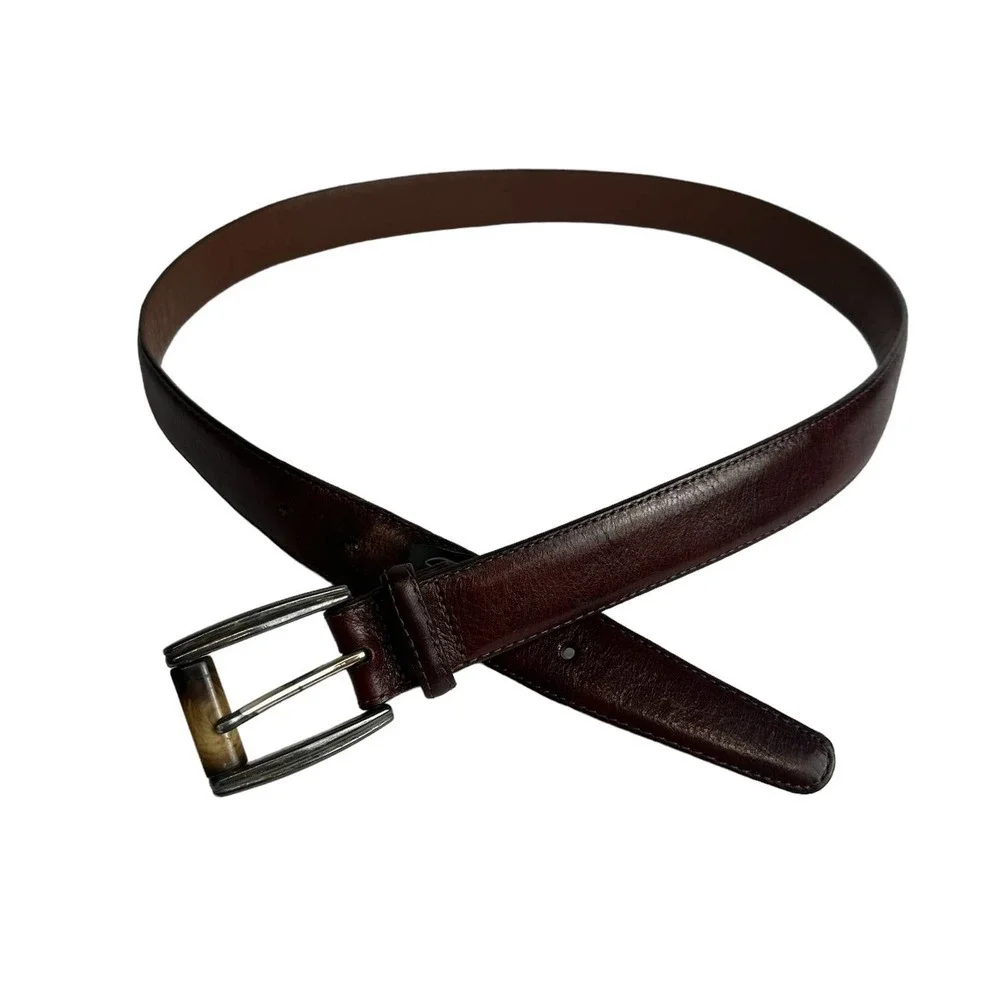 Brighton Belt Men’s 34.5” Brown Leather Crafted in USA